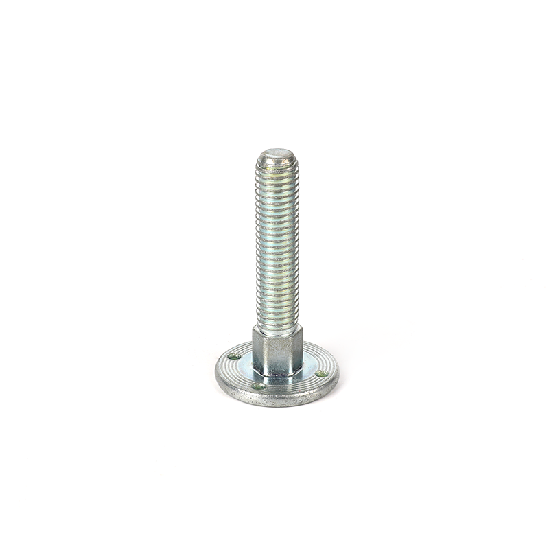 Pernos de cuello hexagonal de cabeza plana perforada con plano plano de zinc brillante personalizado